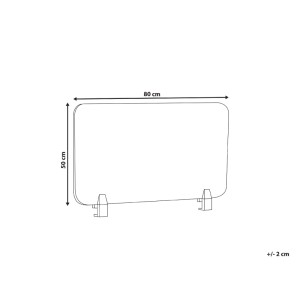 Cloison de bureau beige Beliani Split, 50x80x10cm, avec pinces de bureau comme accessoire.