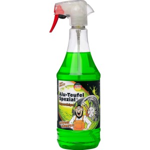 Pulvérisateur de nettoyant jantes vert Tuga Alu-Teufel Spezial pour l'entretien auto.