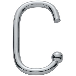 Anneau de rideau de douche Diaqua Yara, chrome, 1 pièce. Anneau pour tringle à rideau de douche.