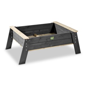Tavolo da sabbia Exit Aksent in legno, grigio e naturale, per far giocare i bambini in giardino.