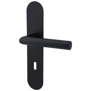 Alpertec Langschildgarnitur Simply Stick, Edelstahl schwarz matt, für Zimmertüren.