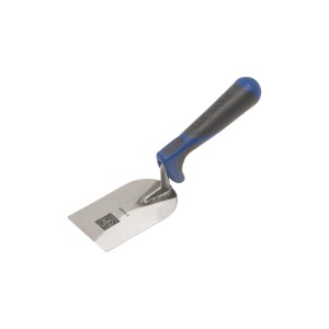 Spatola per stucco LUX Comfort, 60 mm, con manico bicomponente blu e nero.