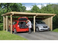 Weka Flachdach-Doppelcarport 618 Gr. 1