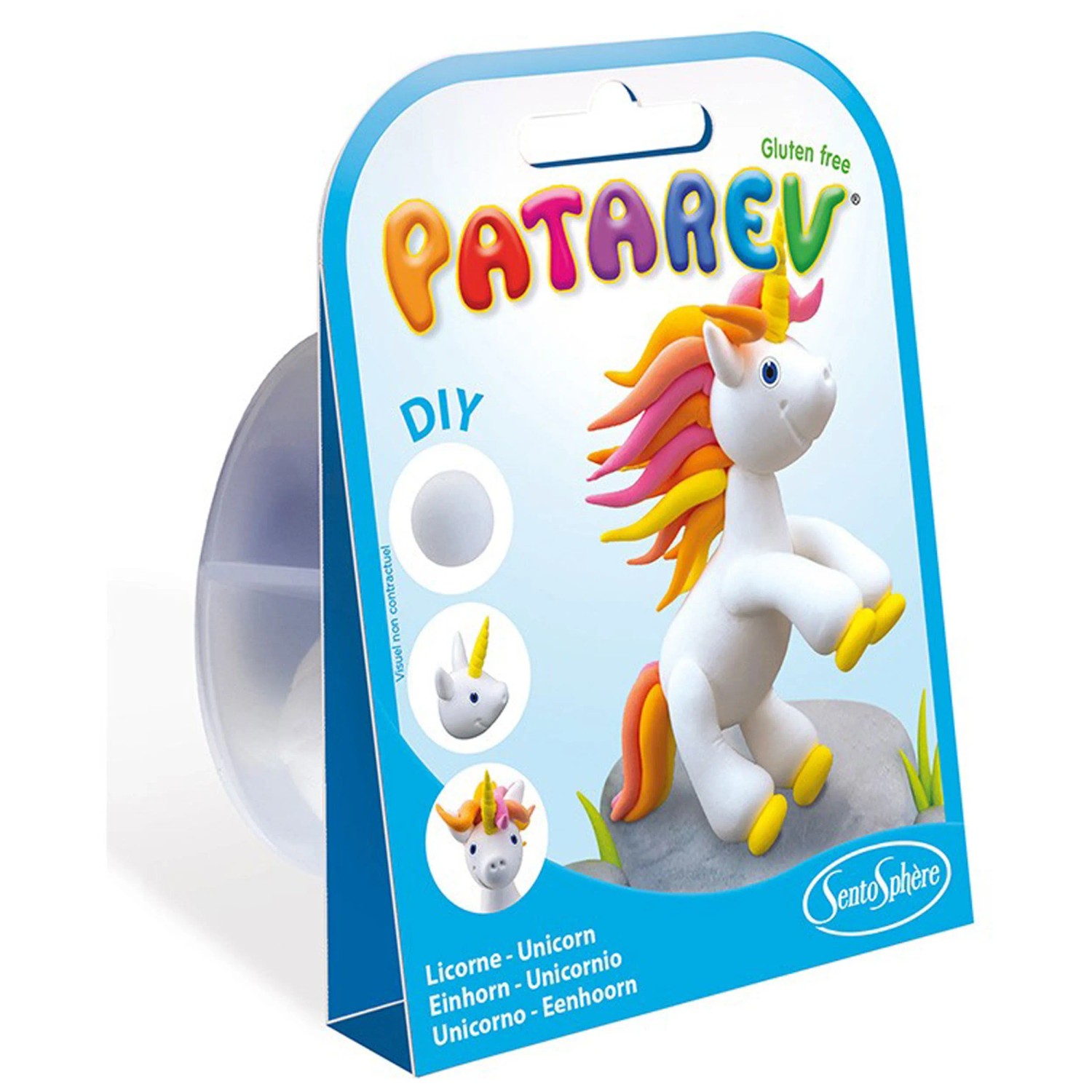 Sentosphère – Patarev Kawaii : Blister De 5 Pots De Pâte à Modeler Autodurcissante – Créez Panda, Ours, Lapin, Koala, Renard – Sèche à L'air – Dès 6 Ans – Assemblé En France !