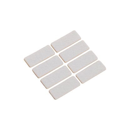 Feltrini rettangolari autoadesivi Bianco 16 x 44 mm / 8 pz