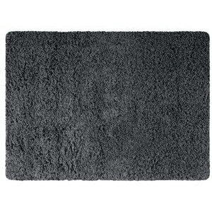 Tappeto bagno MSV in microfibra grigio scuro, 50x70 cm, soffice e antiscivolo.