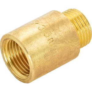 Rallonge de robinet en laiton, 18,6 mm x 21 mm, longueur 30 mm, pour raccords filetés.