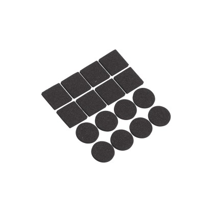 Arrêt antidérapant extra doux Noir 16 pcs