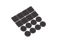 Rutschstopper extra soft selbstklebend Schwarz 16-tlg.