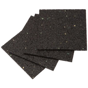 Conacord Antirutschmatten, 4 Stück, 10 cm, aus Gummigranulat in Schwarz für Spanngurte und Zurrgurte.