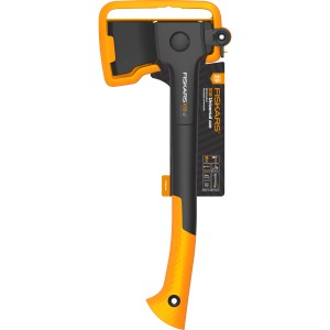 Ascia universale Fiskars X-series X18, 44,5 cm, con manico arancione e protezione lama.