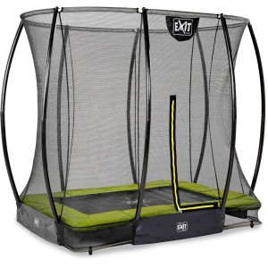 Trampolino interrato verde EXIT Silhouette 153x214cm con rete di sicurezza.