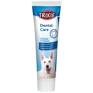 Trixie dentifricio per cani con enzimi, tubo da 100g per l'igiene dentale del cane.