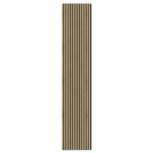 Panneau acoustique Denpanels ACU-Line Chêne foncé, feutre noir, 240x52 cm.