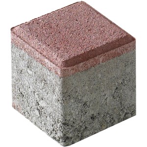 Pierre de remplissage rouge pour dalle alvéolée Kann, 8x7,8x7,8 cm, pour remplissage partiel.