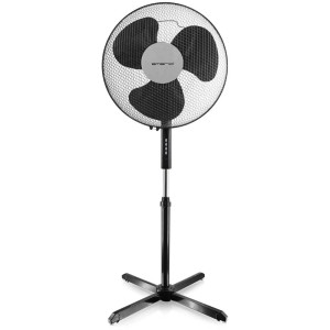 Ventilateur sur pied noir Emerio, 45 W, Ø 40 cm, hauteur 130 cm.