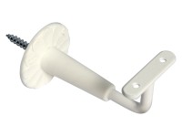 Handlaufkonsole mit Kunststoffrosette Weiss 2 Stk.