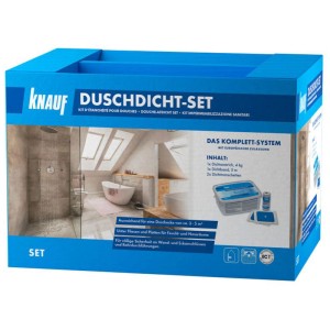 Knauf Duschdichtset: Komplett-Set zur Abdichtung von Duschen und Nassbereichen unter Fliesen.