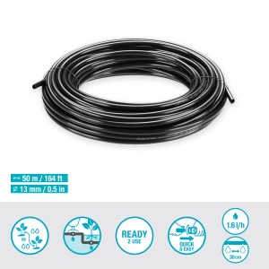 Tubo gocciolante Gardena, 50m, per irrigazione Micro-Drip di siepi e cespugli.