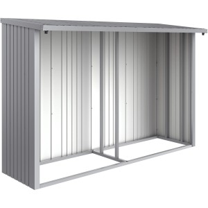 Panneau arrière Biohort pour bûcher Woodstock 300, argent métallisé, tôle d'acier.