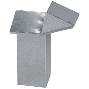 Coin Bellissa pour bordure en spirale, galvanisé, 20x7x7 cm, pour joints d'angle à 90°.