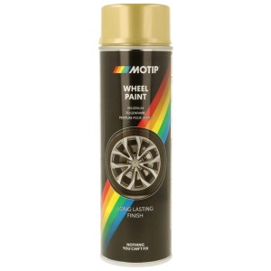 Motip Peinture pour jantes argent, aérosol de 500ml pour surfaces métalliques brillantes.