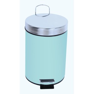 Pastellgrüner Tret-Mülleimer Seauville, 3 Liter, aus Metall mit Pedal.