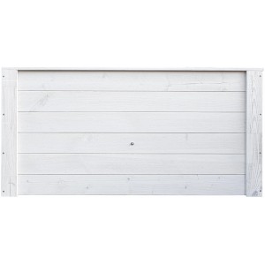Letto rialzato da giardino in legno bianco Cream, 150x76x79 cm, per giardino o patio.