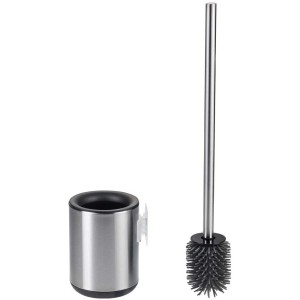 Diaqua WC-Bürste Wandmodell, Edelstahl matt mit Silikonbürste.