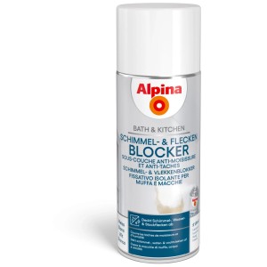 Spray antimuffa Alpina per bagno e cucina, 400ml, bianco. Per rimuovere macchie e muffa.