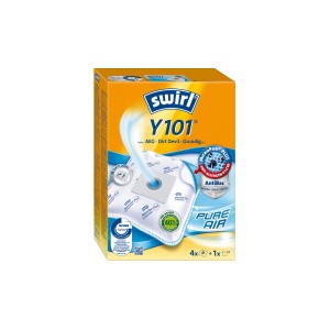 Swirl MicroPor Plus Y101 sacchetti per aspirapolvere, 4 sacchetti + 1 filtro, anti-allergeni, sistema AntiBac.