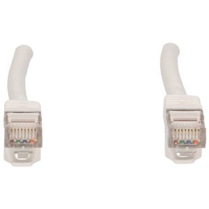 Câble réseau Schwaiger Cat. 6 S/FTP blanc, 15 m, avec connecteur RJ45 pour technologie réseau.