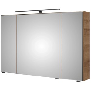 Armoire de toilette Pelipal Quantum 07, décor chêne Riviera, largeur 110 cm, avec éclairage LED.