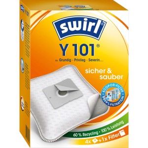 Confezione di sacchetti per aspirapolvere Swirl® Y 101® EcoPor®, 4 pezzi. Accessori per aspirapolvere.
