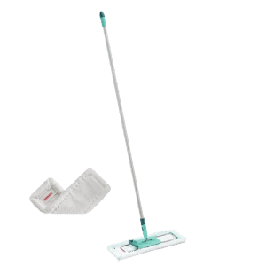 Leifheit Balai à plat Profi XL Micro Duo avec dépoussiérant, appareil de nettoyage pour sols lisses.