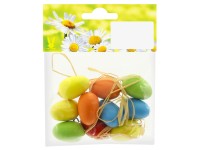 Deko-Holzeier Bunt 2,5 cm / 10 Stk.