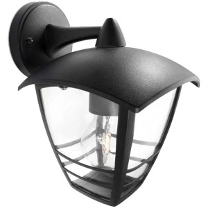 Applique murale extérieure noire Philips myGarden Creek, hauteur 24 cm, pour usage extérieur.
