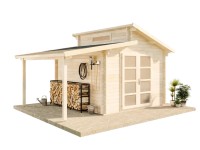 Alpholz Holz-Gartenhaus Pultdach Tauchimprägniert 920 cm x 360 cm
