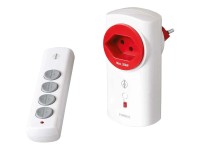 Intertechno Funk-Adapter-Dimmer-Set mit Handsender Weiss 200 W