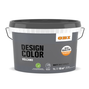 Barattolo di OBI Design Color Grigio Vulcano, 1 litro, pittura murale per interni colorata opaca.