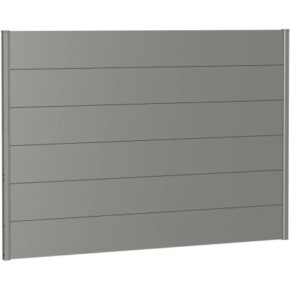 Biohort Wandpaneel Sichtschutz o. Acrylglas 200 cm x 135 cm Quarzgrau-Metallic