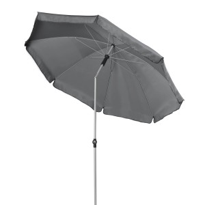 Ombrellone Doppler, Ø 200 cm, antracite. Parasole con apertura a manovella e struttura in acciaio.