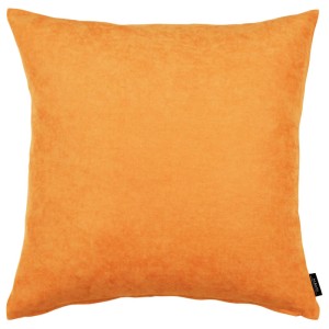 Coussin carré Monaco couleur safran 50x50 cm avec fermeture éclair et housse en velours doux.