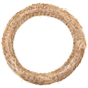 Couronne de paille, 350 x 50 mm, idéale pour le bricolage et la décoration, par exemple comme décoration de table.