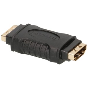 Doppio connettore HDMI nero per collegare cavi HDMI.