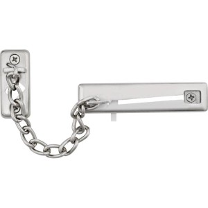 Abus Tür-Kette SK69 N SB Nickel: Türsicherung mit Stahlkette und gefedertem Riegel.
