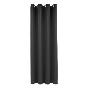 Tenda a occhielli decorativa nera Dim out, 245x140 cm, per finestre.