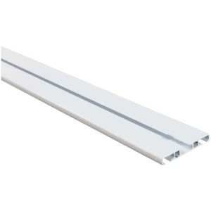 Profilo per tende in alluminio bianco, binario reversibile, lunghezza 200 cm. Per tende.