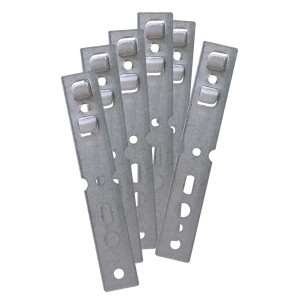 Kit d'ancrages muraux en métal, 6 pièces, pour fixer étagères et tableaux aux murs.