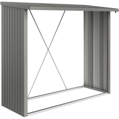 Biohort Kaminholzregal WoodStock 230 Quarzgrau (HxBxT) 199 x 229 x 102 cm